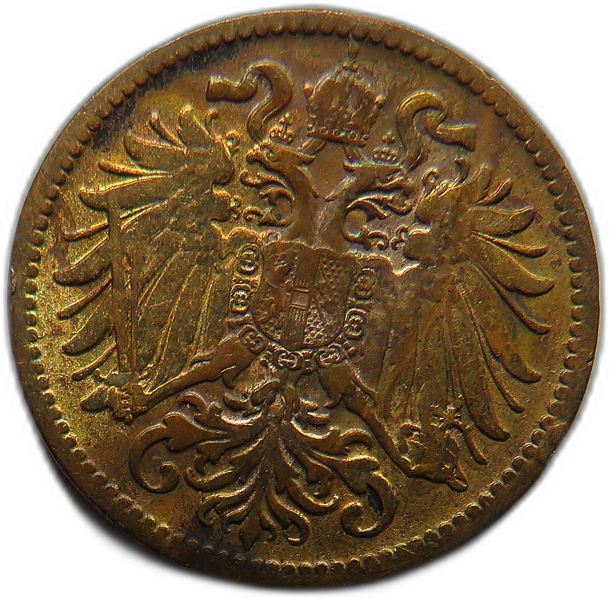 1903 Austria 2 Heller Coin