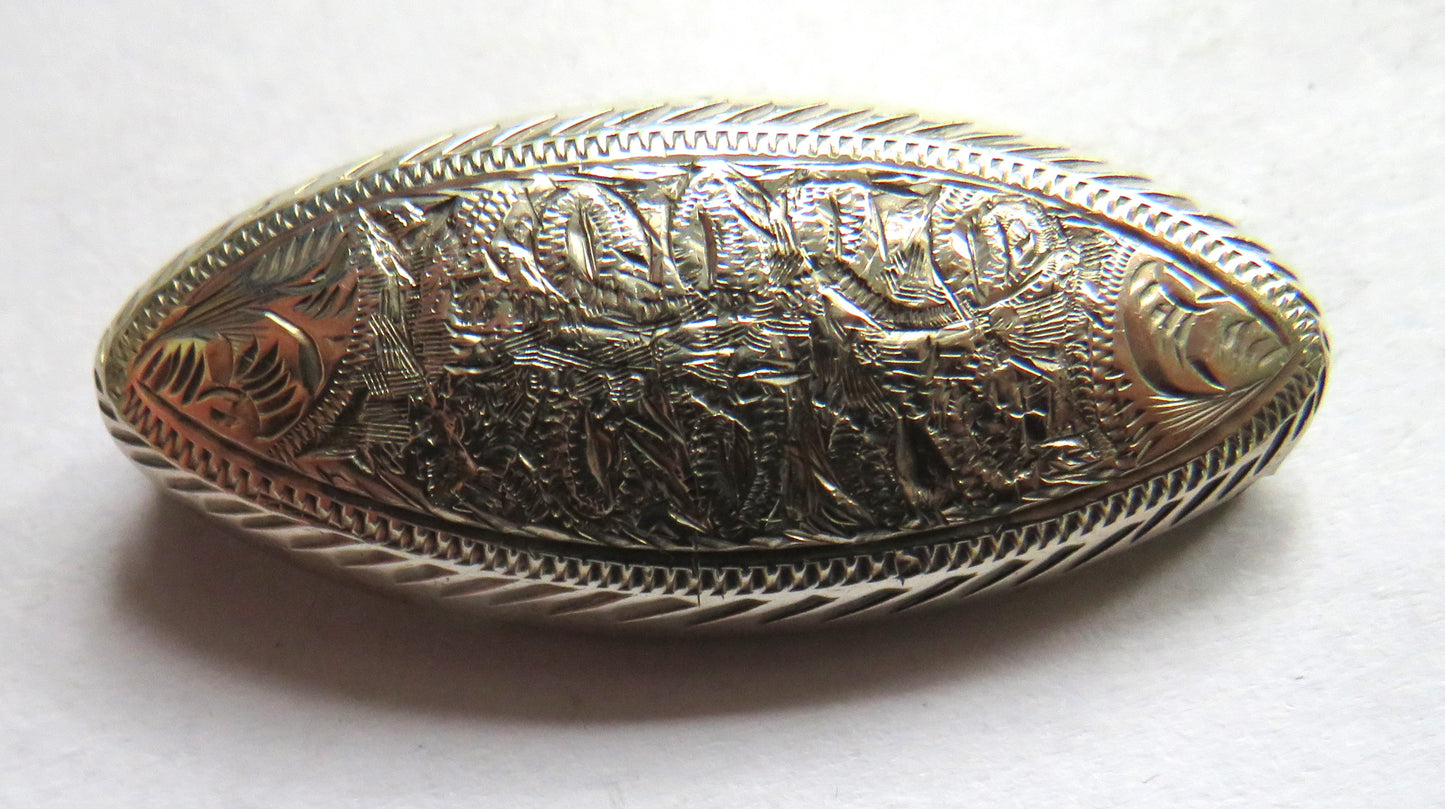 Antique Victorian Silver / White Metal Ladies Brooch