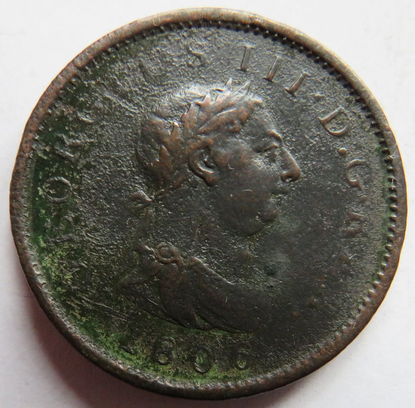 1806 King George III One Penny Coin - Great Britain