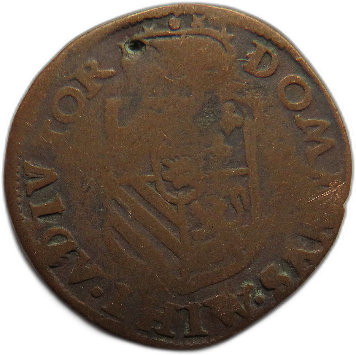 1591 Spanish Netherlands Duchy of Brabant Liard Coin