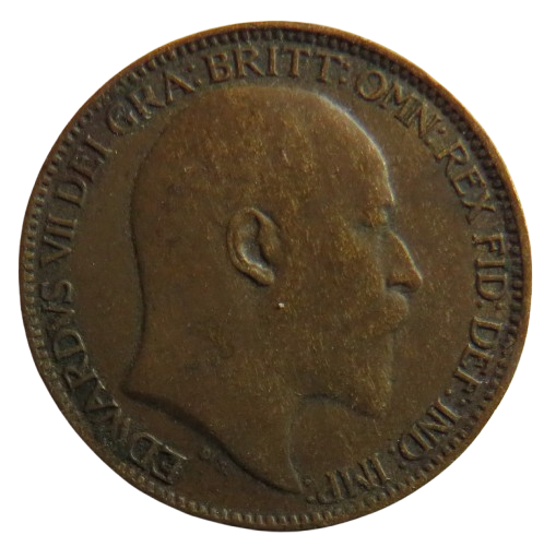 1909 King Edward VII Farthing Coin - Great Britain