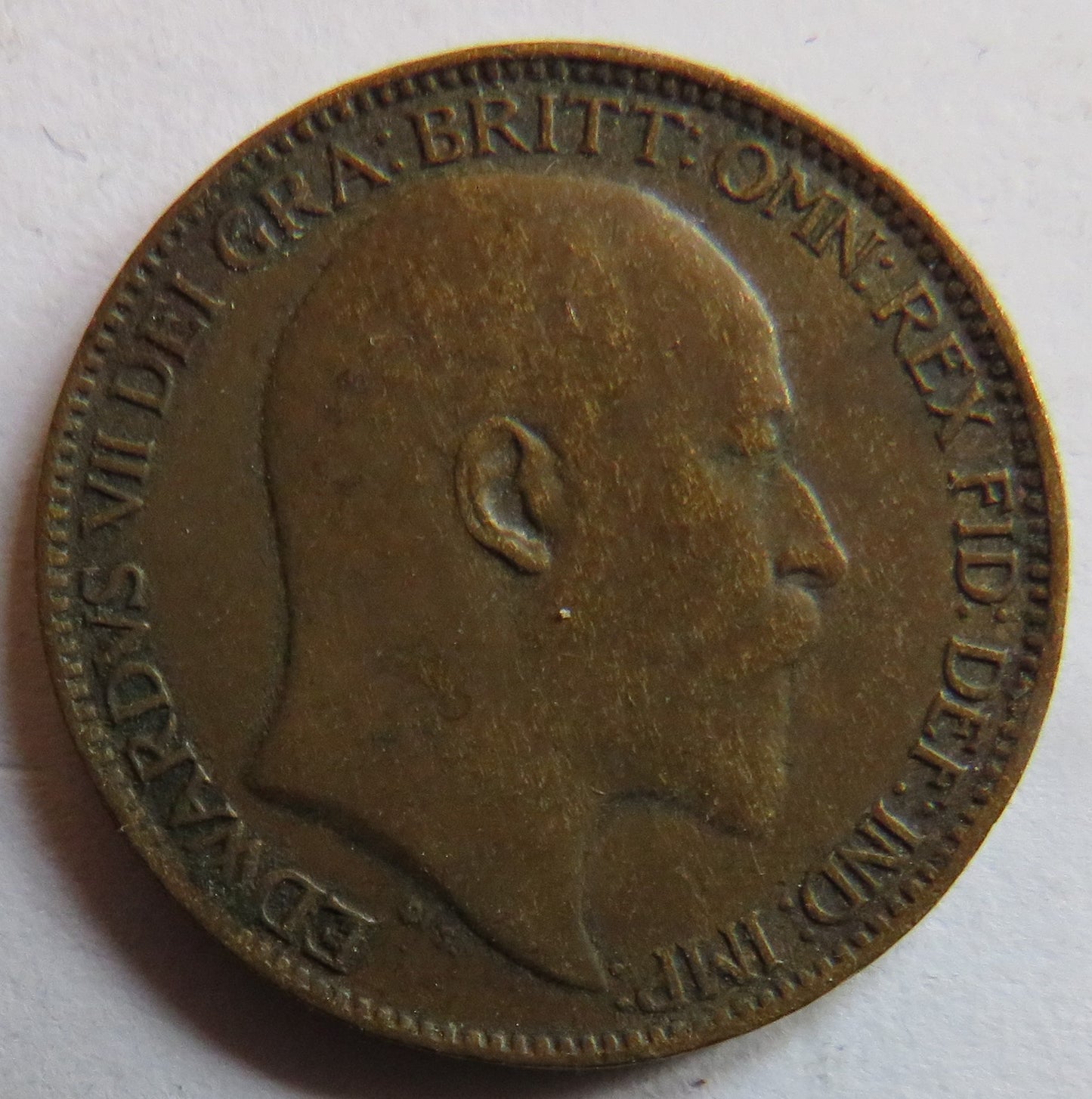 1909 King Edward VII Farthing Coin - Great Britain