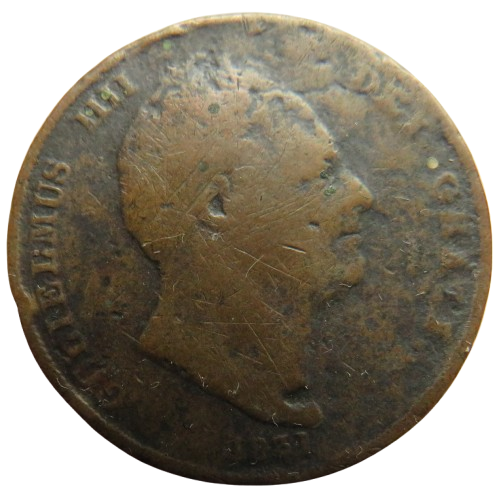 1831 King William IV One Penny Coin - Great Britain