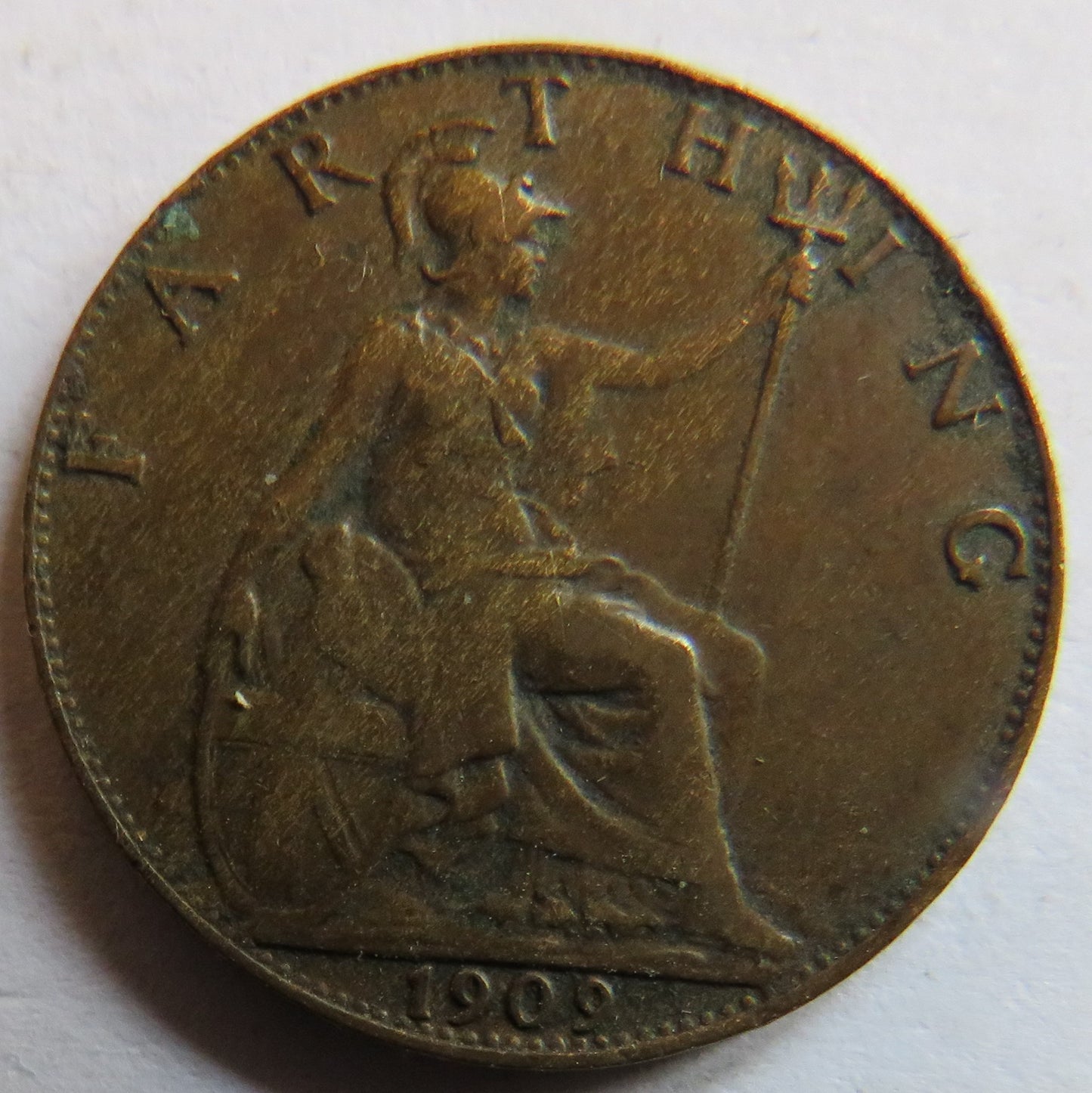 1909 King Edward VII Farthing Coin - Great Britain