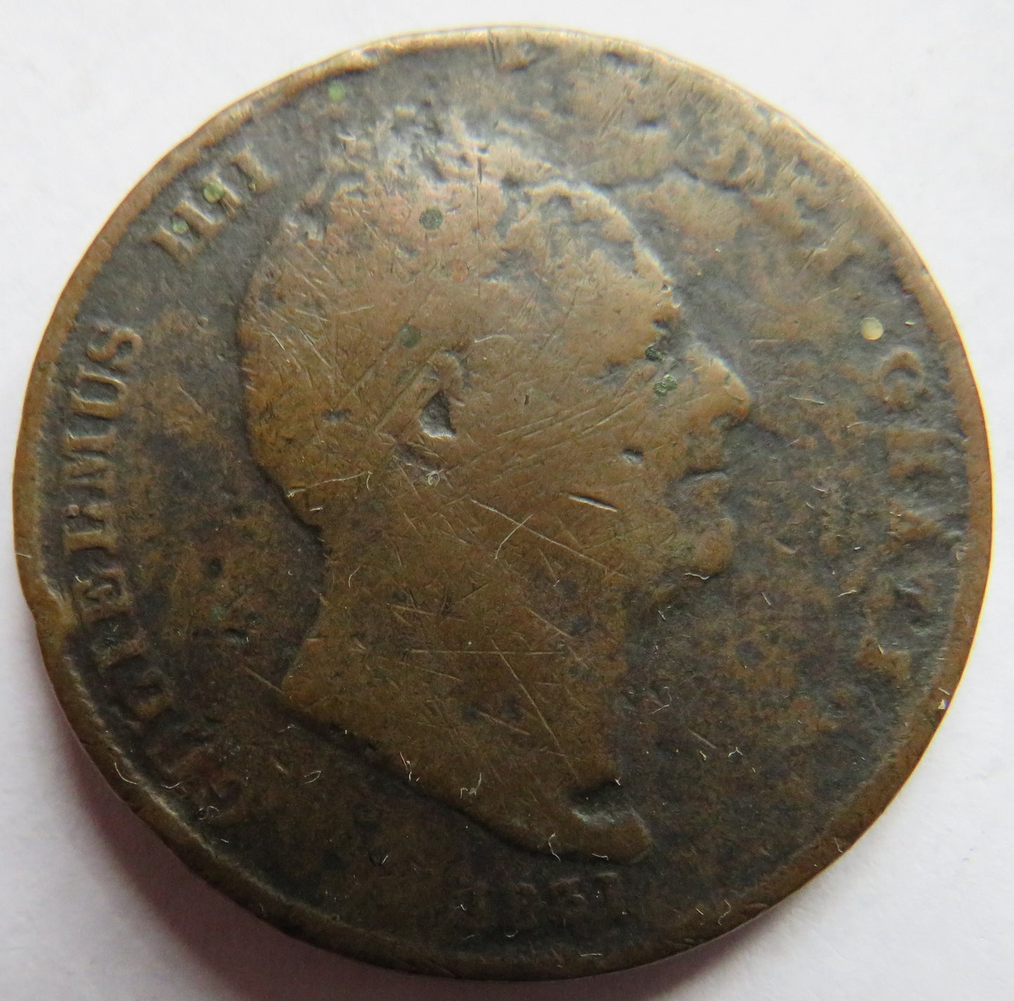 1831 King William IV One Penny Coin - Great Britain