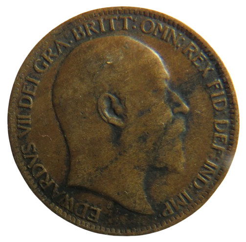 1909 King Edward VII Farthing Coin - Great Britain