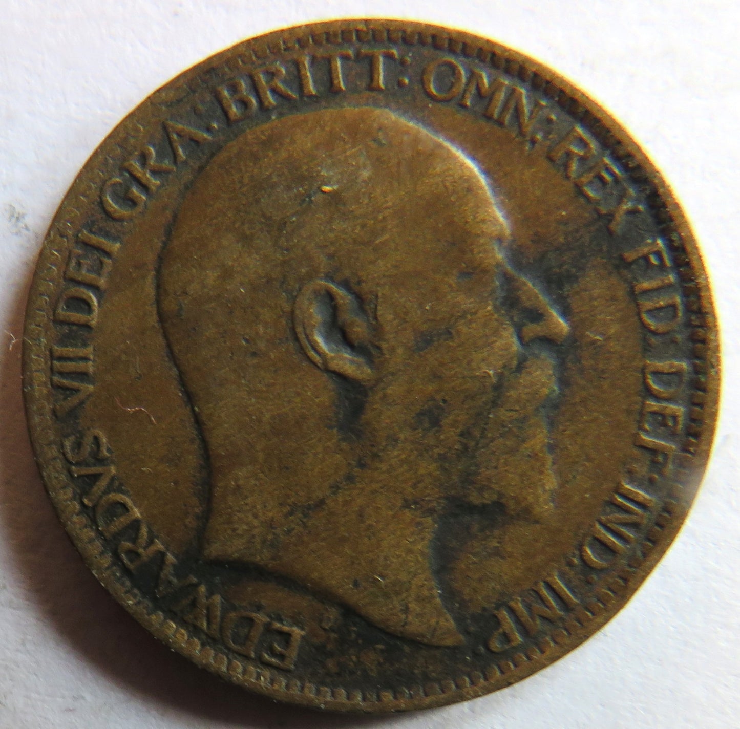 1909 King Edward VII Farthing Coin - Great Britain