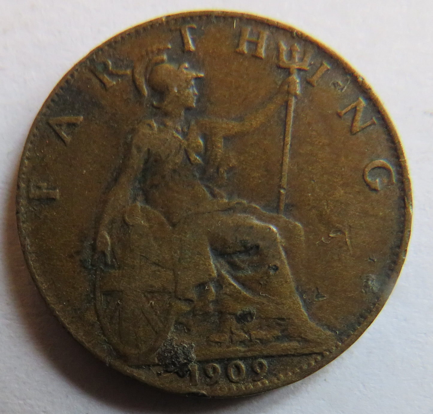 1909 King Edward VII Farthing Coin - Great Britain