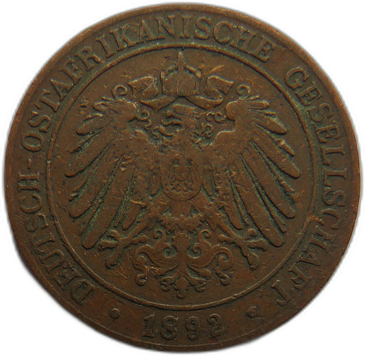 1892 German East Africa One Pesa Coin
