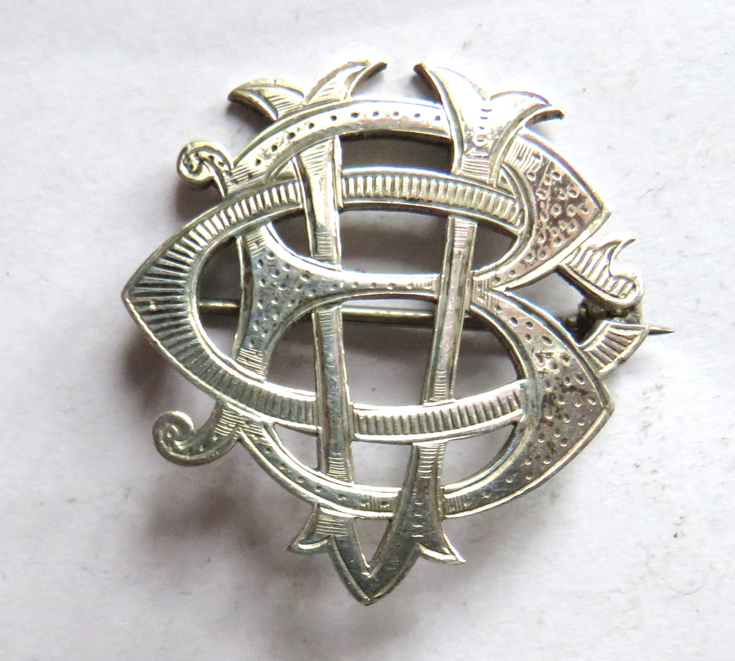 Antique Sterling Silver Initialled Brooch Hallmarked Birmingham 1923