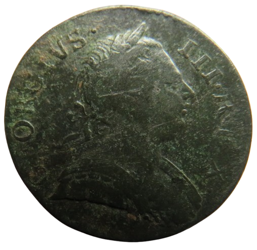 1773 King George III Halfpenny Coin - Great Britain