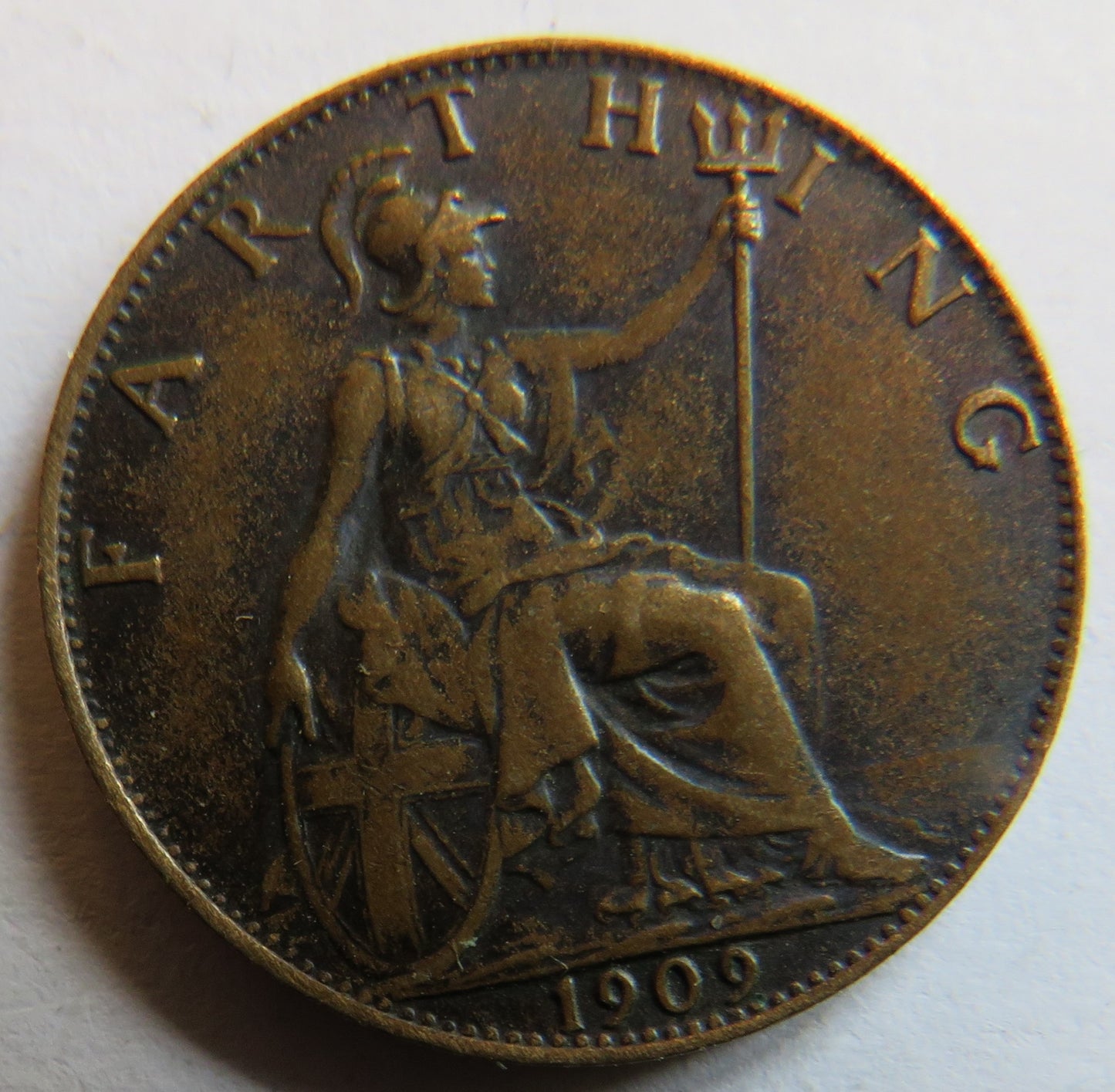 1909 King Edward VII Farthing Coin - Great Britain