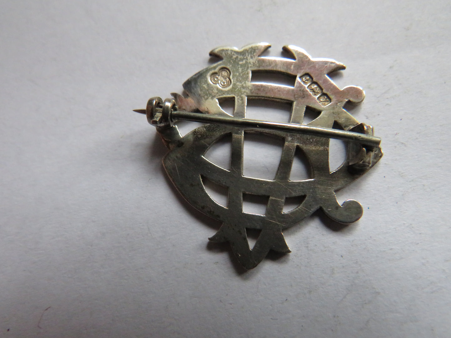 Antique Sterling Silver Initialled Brooch Hallmarked Birmingham 1923