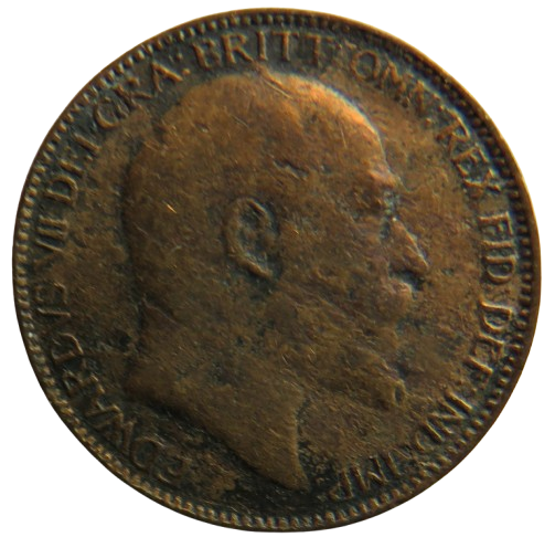 1909 King Edward VII Farthing Coin - Great Britain