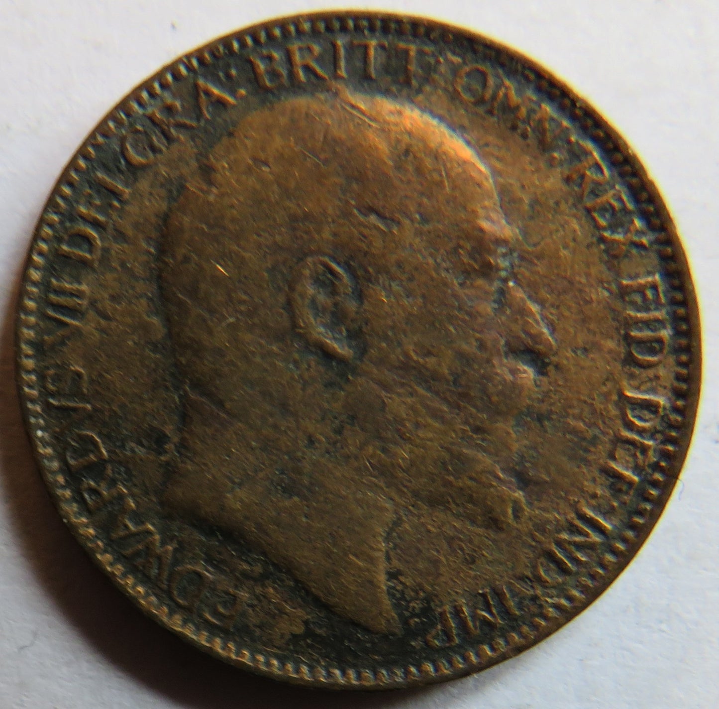 1909 King Edward VII Farthing Coin - Great Britain