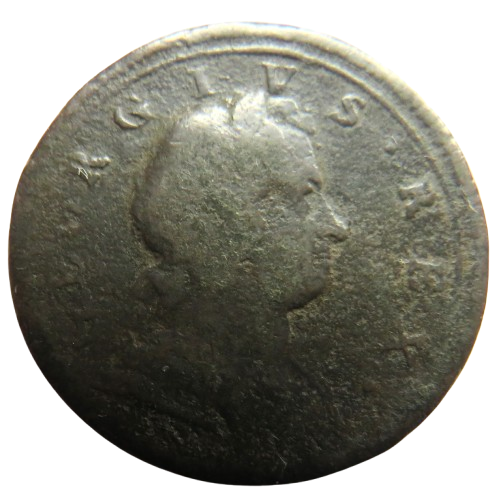 1720 King George I Halfpenny Coin - Great Britain