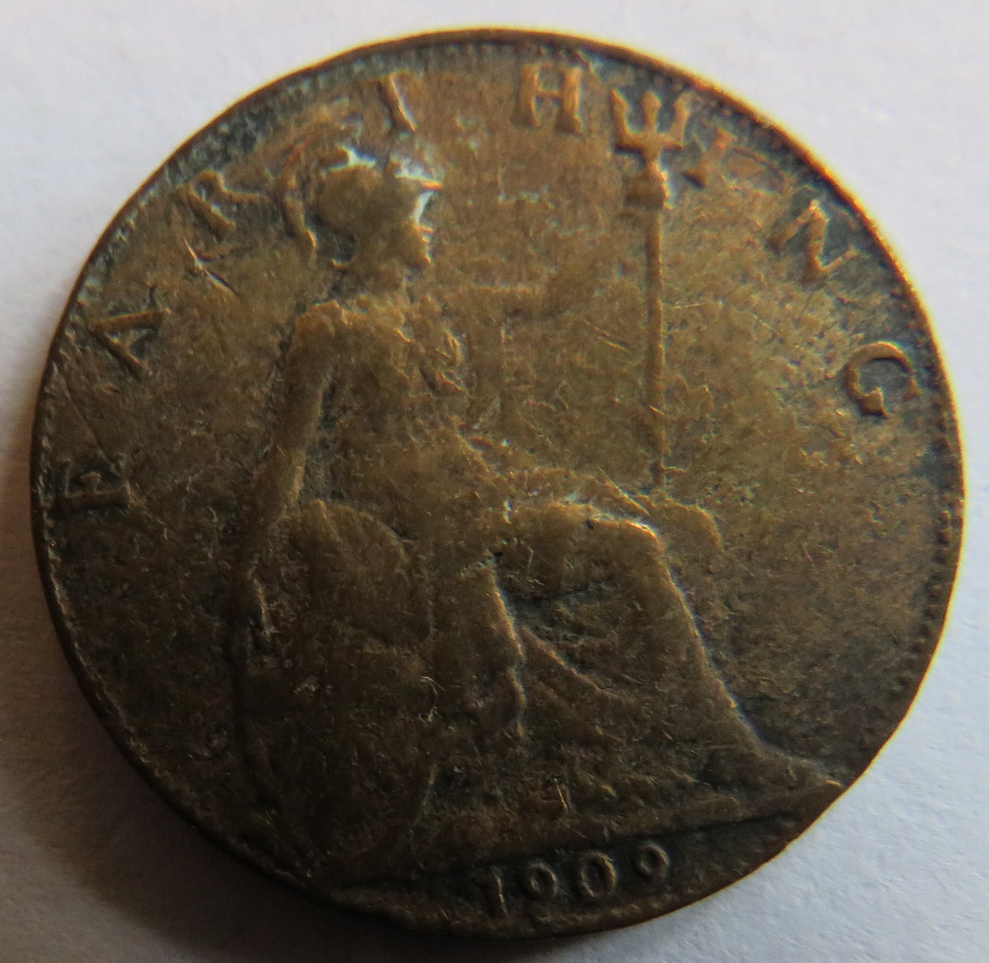 1909 King Edward VII Farthing Coin - Great Britain