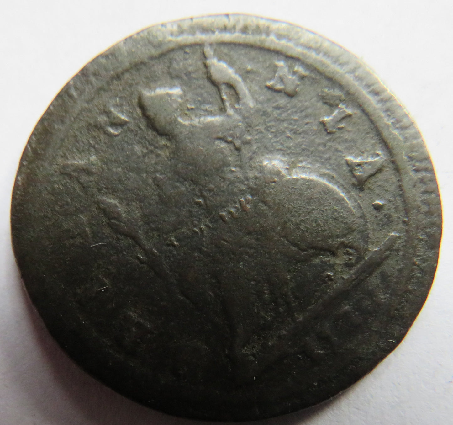 1720 King George I Halfpenny Coin - Great Britain