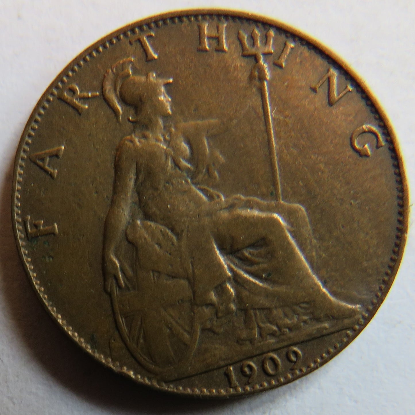 1909 King Edward VII Farthing Coin - Great Britain