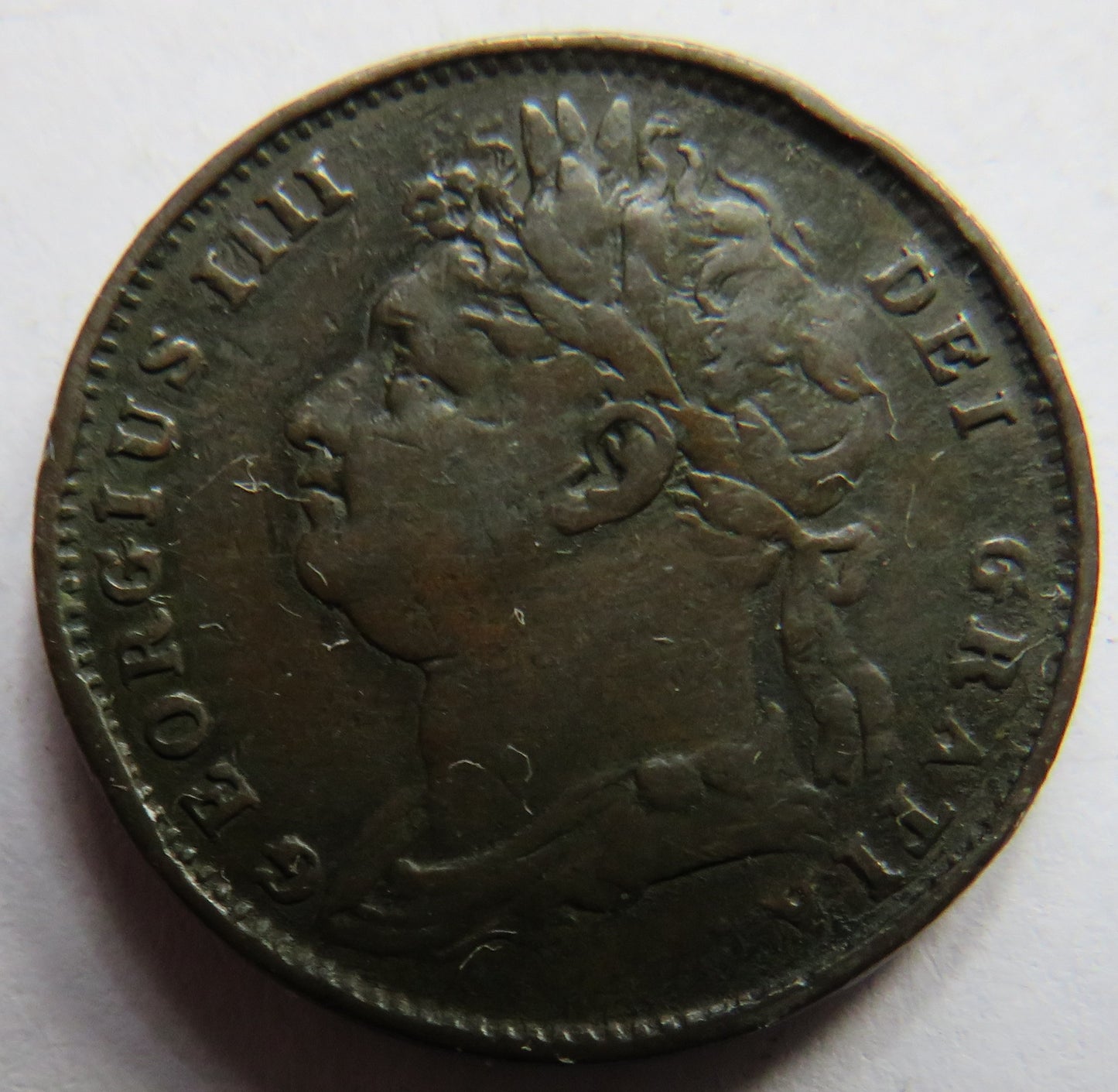 1821 King George IV Farthing Coin - Great Britain