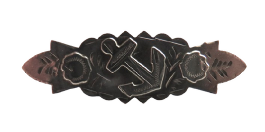 Antique Victorian Sterling Silver Anchor Brooch Hallmarked Birmingham 1900