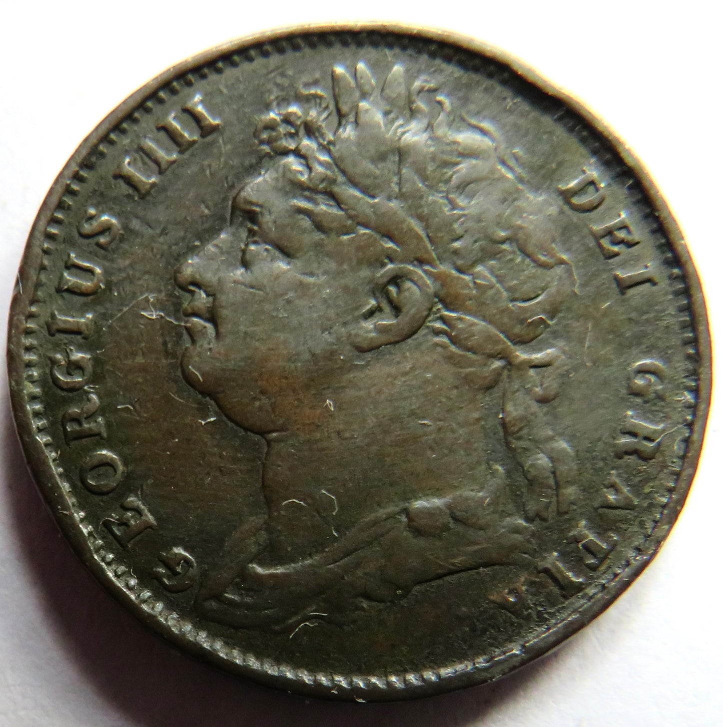 1821 King George IV Farthing Coin - Great Britain