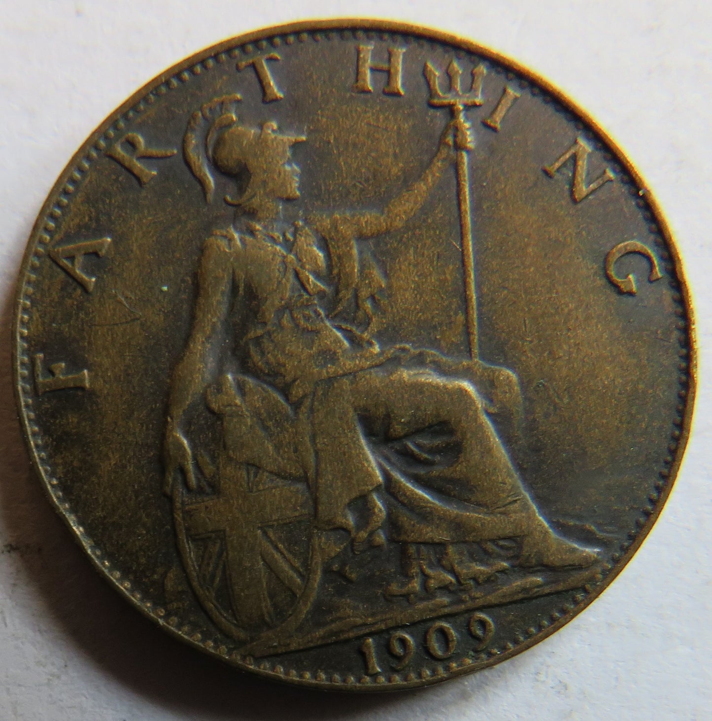 1909 King Edward VII Farthing Coin - Great Britain