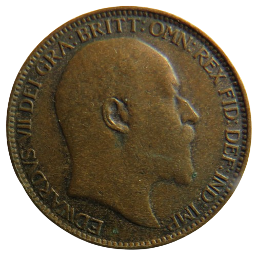 1909 King Edward VII Farthing Coin - Great Britain