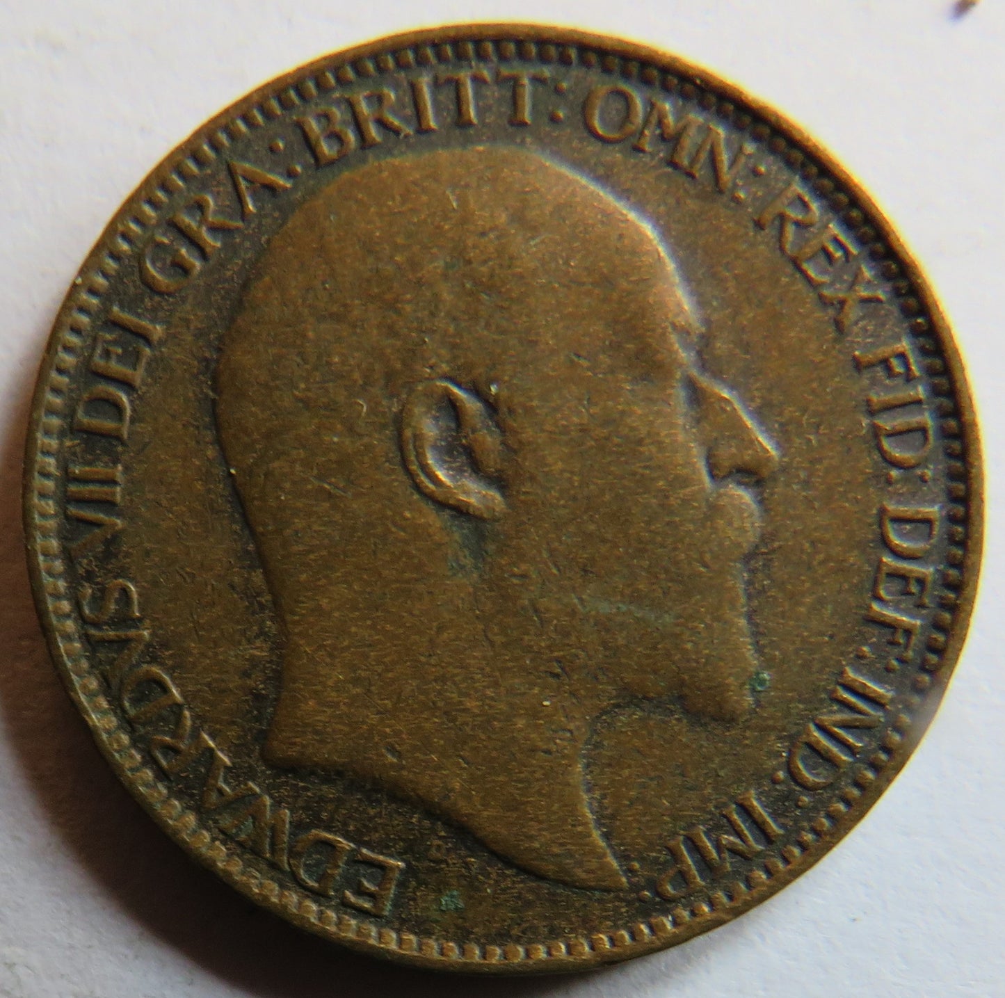 1909 King Edward VII Farthing Coin - Great Britain