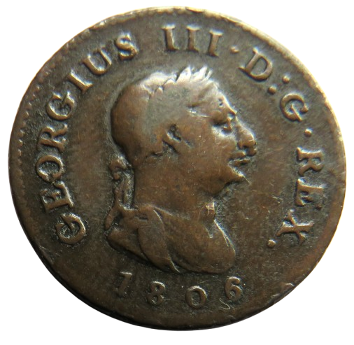 1806 King George III Farthing Coin - Great Britain