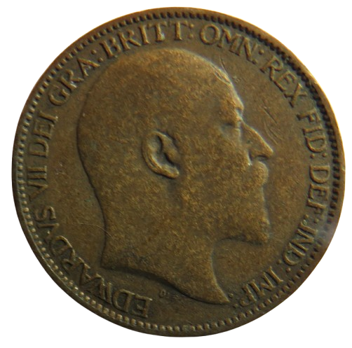 1909 King Edward VII Farthing Coin - Great Britain