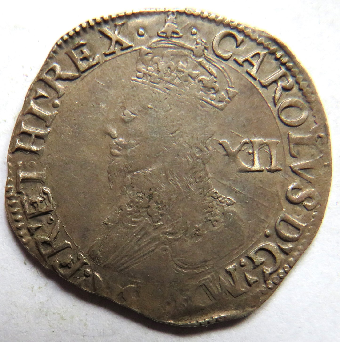 1634-5 Charles I Hammered Silver Shilling Coin Stunning Coin