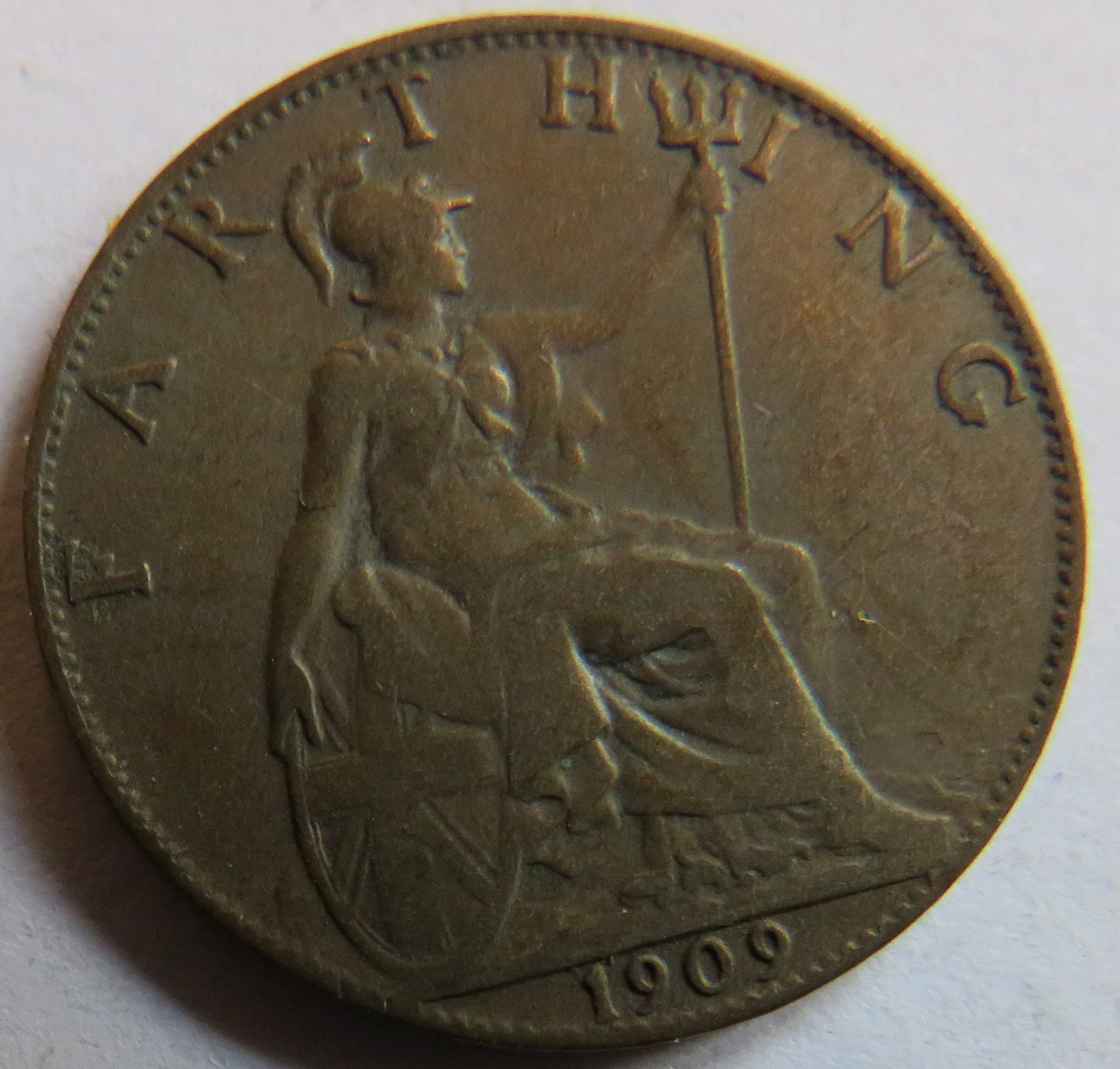 1909 King Edward VII Farthing Coin - Great Britain