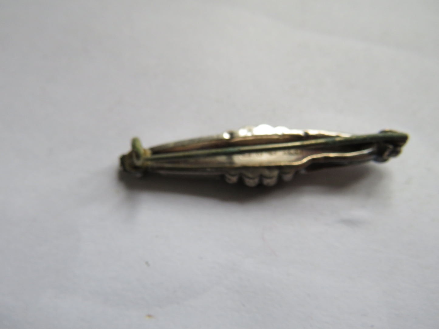 Antique Victorian Sterling Silver & Gold Thistle Brooch Birmingham 1900