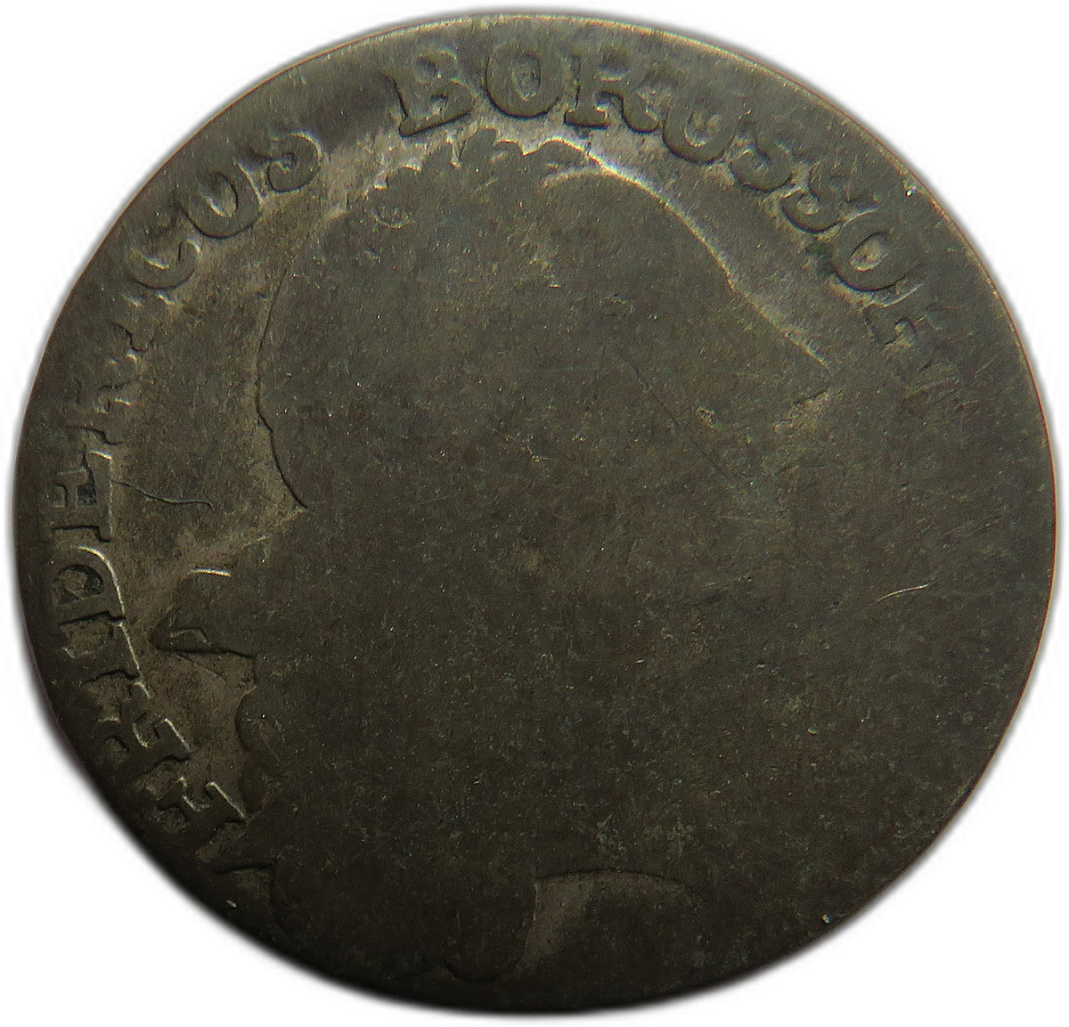 1765-A German States Prussia 1/12 Thaler Coin