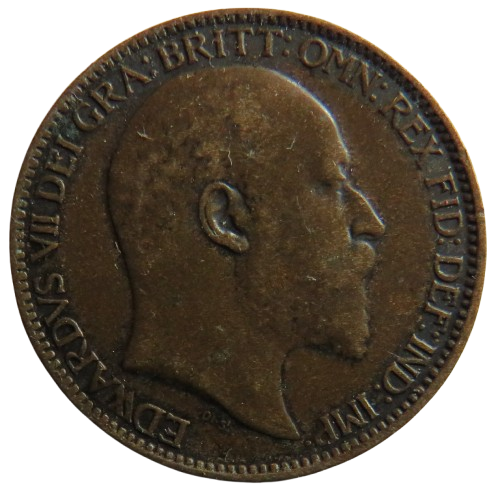 1909 King Edward VII Farthing Coin - Great Britain