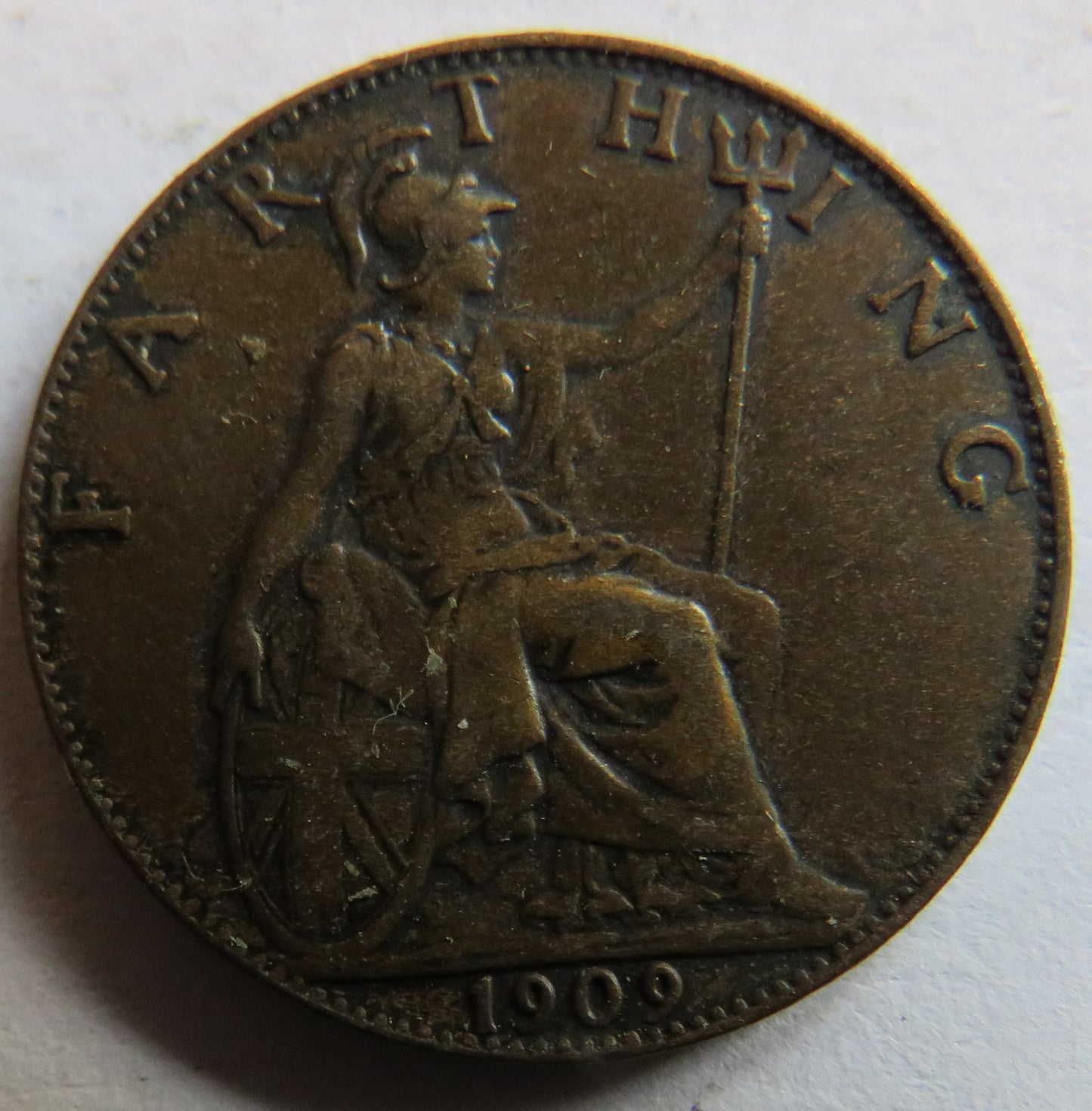 1909 King Edward VII Farthing Coin - Great Britain