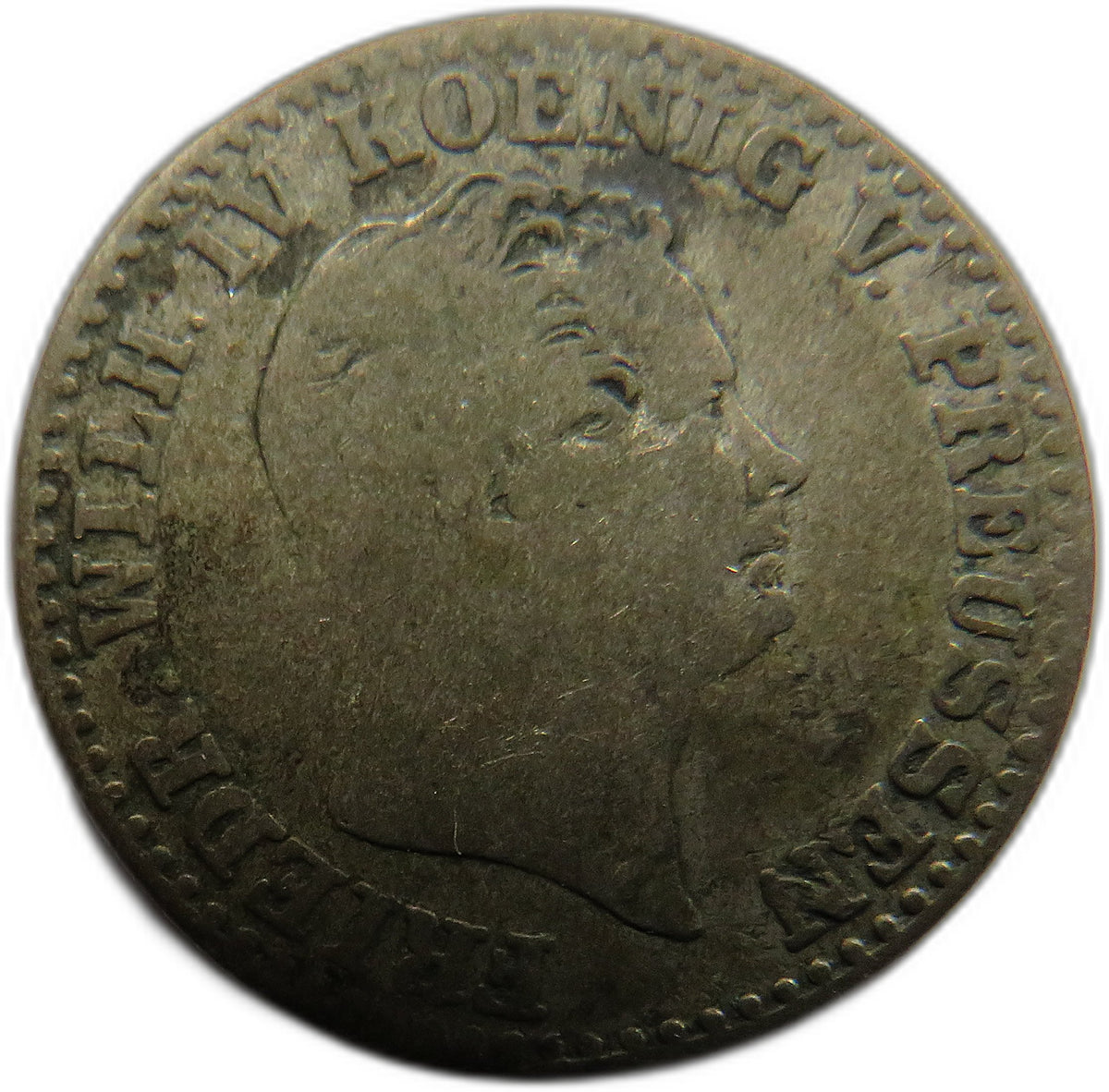 1843-A German States Prussia Silver 2 & 1/2 Silber Groschen Coin