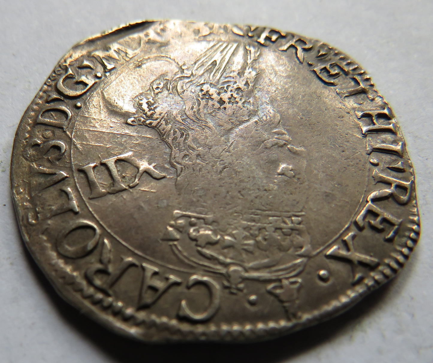 1634-5 Charles I Hammered Silver Shilling Coin Stunning Coin