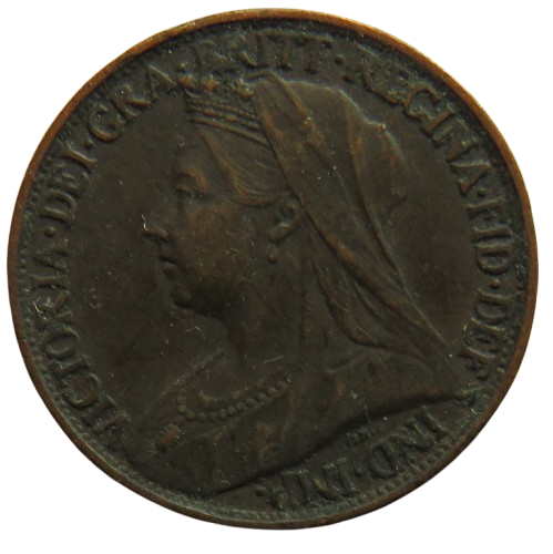 1899 Queen Victoria Farthing Coin - Great Britain