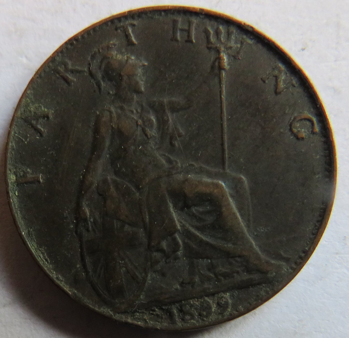 1899 Queen Victoria Farthing Coin - Great Britain