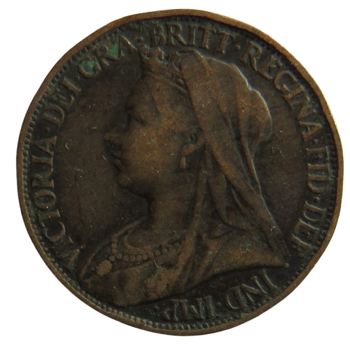 1896 Queen Victoria Farthing Coin - Great Britain