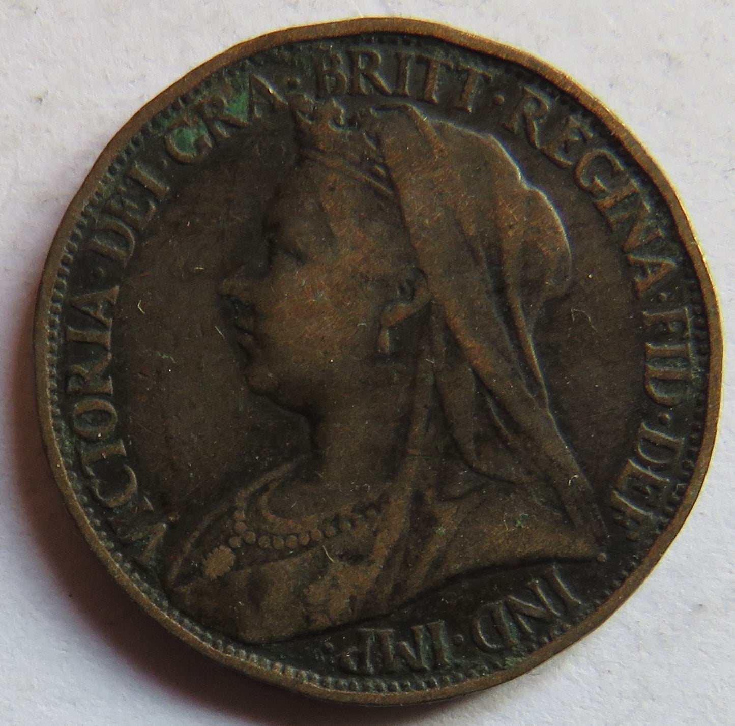 1896 Queen Victoria Farthing Coin - Great Britain