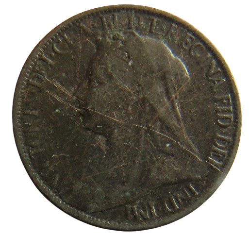 1901 Queen Victoria Farthing Coin - Great Britain