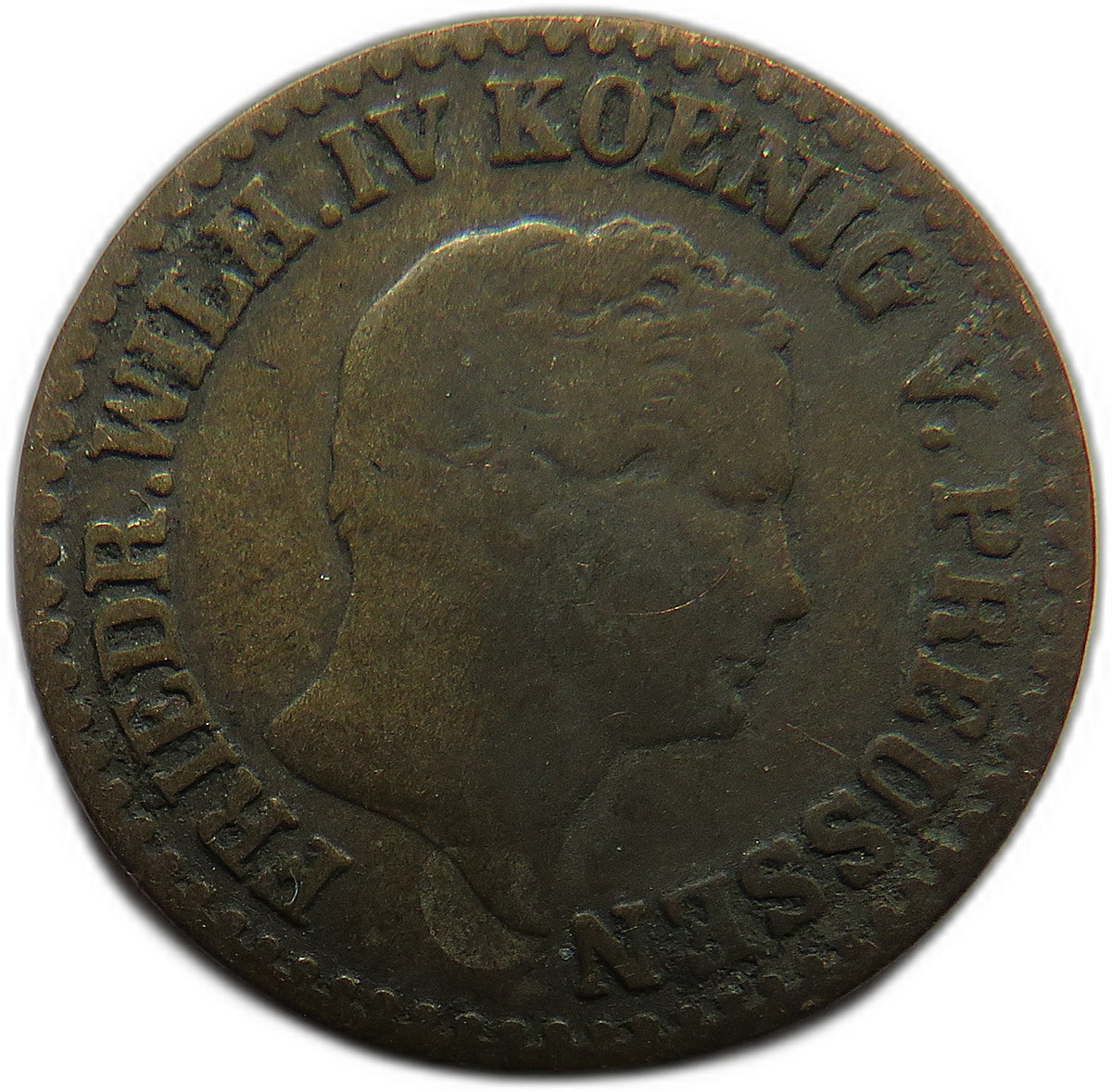 1850-A German States Prussia 1 Silber Groschen Coin
