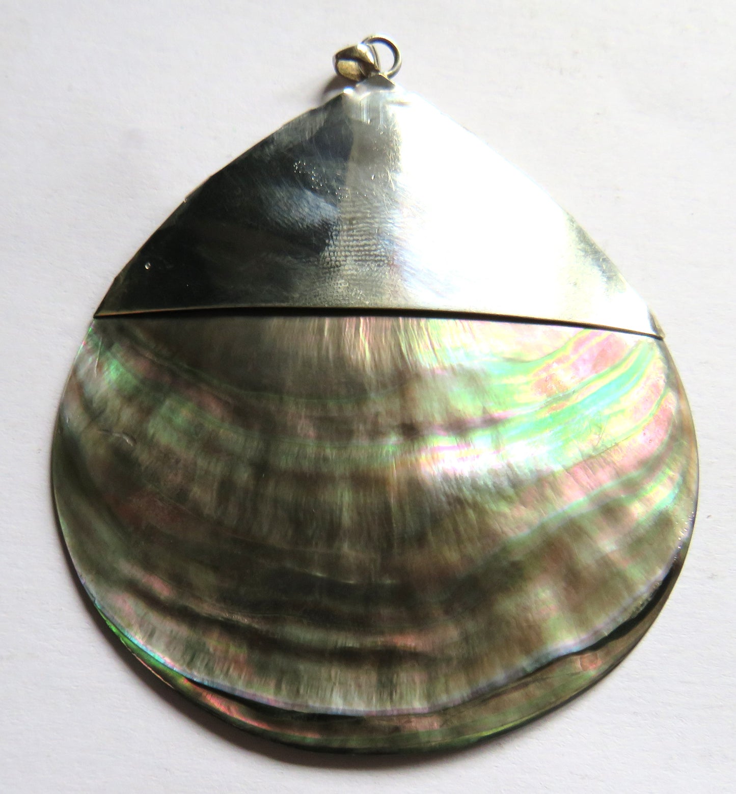 Large Ladies Shell & Silver Pendant