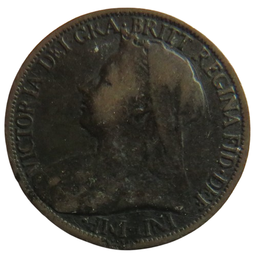 1899 Queen Victoria Farthing Coin - Great Britain