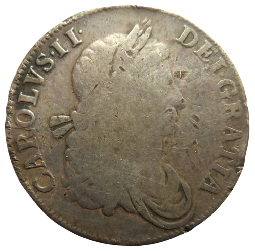 1662 King Charles II Silver Crown Coin