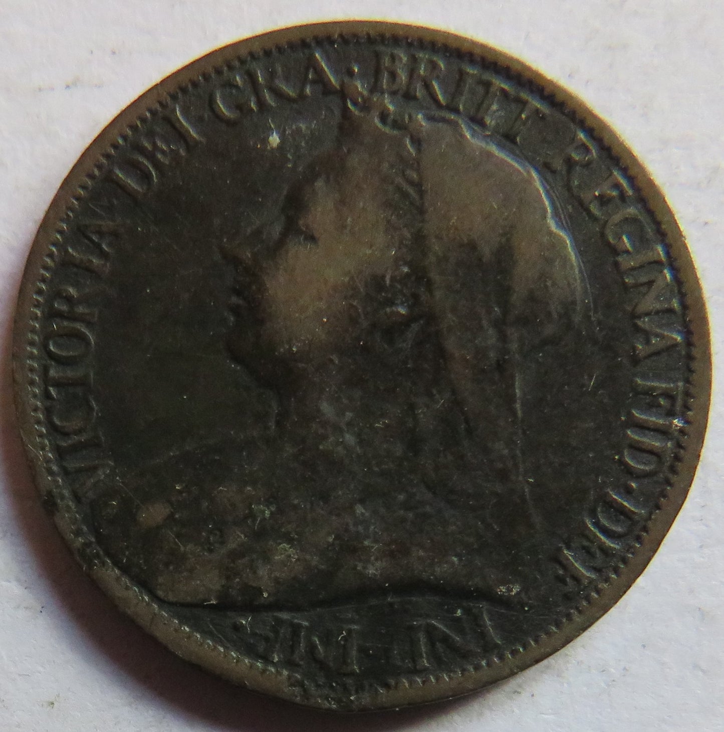 1899 Queen Victoria Farthing Coin - Great Britain