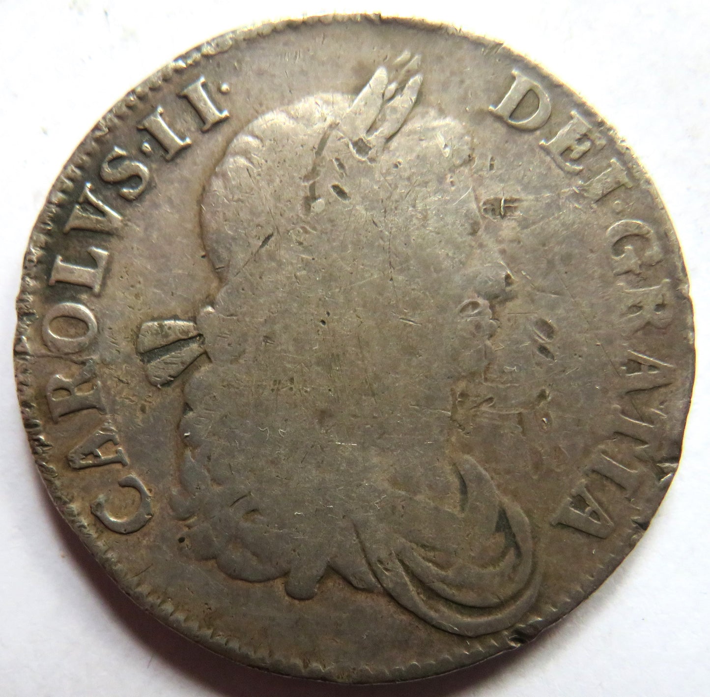 1662 King Charles II Silver Crown Coin